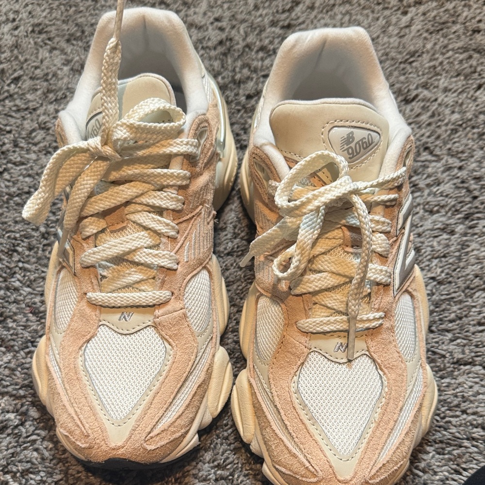 New Balance Cream and White Athletic Shoes